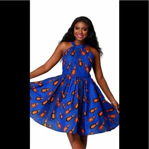 SHENBOLEN African Print Traditional Clothing Casual Party Dress